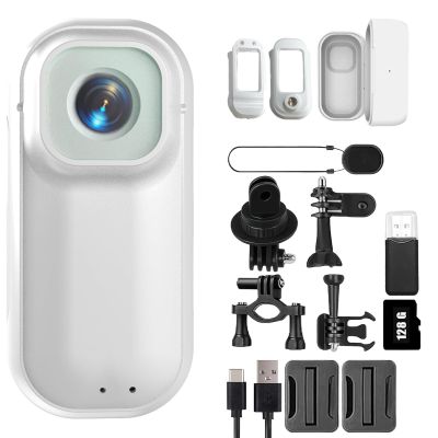 Capture POV 4k Waterproof Camera, Upgraded POV with Charging Case, New Ultra Wide Angle HD 4k Wearable Body Adventure Action Cameras, for Diving Cycling and Outdoors Activities (White,64G)