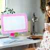 23''-27'' Pink Monitor Cover, Cute Computer Monitor Covers with Bow-Knot, Lace Fabric, Monitors Dust Cover, TV Monitors Covers, Monitor-Decoration view 3
