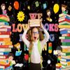 World Book Day Backdrop Happy Reading Day We Love Books Reading is Fun Photography Background Kids Students Classroom Elementary Library Decorations Banner Supplies (Black, 82x59 inch (7x5FT)) view 2