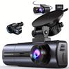 4-in-1 USB-C Car Charger + 4K 3-Channel Dash Cam with 64GB SD Card, Front/Rear 1080P, G-Sensor/Night Vision - Christmas Offer (32GB Card+USB C Car Charger) view 1