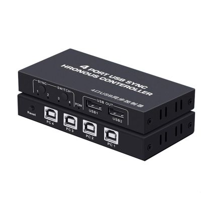 4 Ports USB Synchronizer Mouse and Keyboard Switch Frequency Division Through The ScreenKVM Windows/Linux/Android/MAC Shared Controller