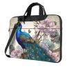 Peacock Floral Laptop Tote Bag for Men Women 14 inch Laptop Sleeve Shoulder Briefcase Messenger Computer Bag view 1