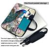 Peacock Floral Laptop Tote Bag for Men Women 14 inch Laptop Sleeve Shoulder Briefcase Messenger Computer Bag view 3