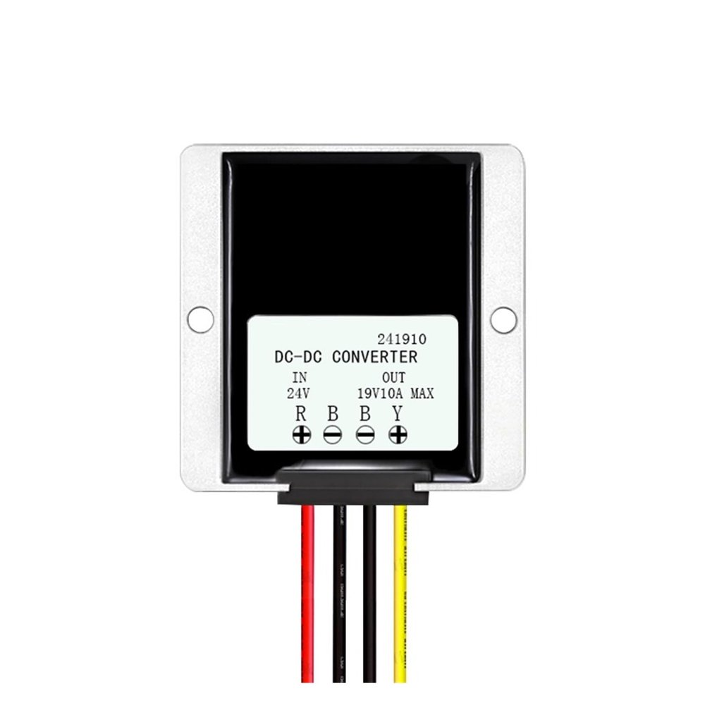 24V to 19V 5A 10A 15A DC DC Car Truck Laptop Power Supply Converter 24 Volt Reduce to 19 Volt Step Down Buck Voltage Regulator(24v to 19v 10a)