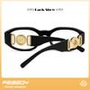 FEISEDY Retro Trendy Blue Light Glasses Women Men Vintage 90s Small Narrow Square Eyeglasses B0316 view 4