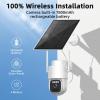 LCLCTEK Solar 4G LTE Cellular Security Camera kit Wireless Outdoor,No WiFi Security Camera & Support sim Card,4MP Home Security System with 4 Solar Cameras,Night Vision2-Way AudioPIR Sensor view 3
