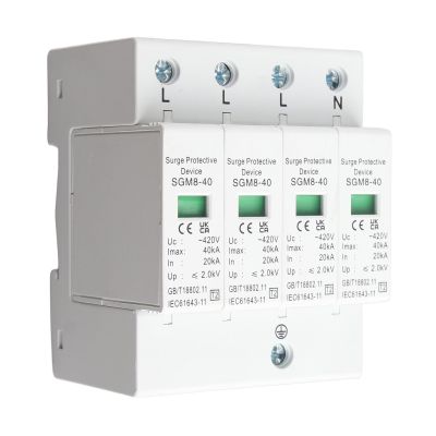 4P 40KA House Din Rail Lowvoltage Protector Arrester Device for Thunder Protection