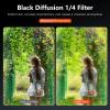 AMAZEAR Black Diffusion 1/4 Filter for DJI OSMO Action 6 Accessories Pro Mist Style Lens Filter to Soften Skin & Create Cinematic Glowing Highlights, Reduce Harsh Contrast, HD Optical Glass view 3