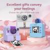 Children's Instant Printing Camera, 1080p Video Recording Children's Instant Cameras, 180  Rotating Selfie Lens, 1 Roll of Printing Paper, Toy Gifts for Boys and Girls Aged 3-12 (Pink) view 2