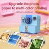 Children's Instant Printing Camera, 1080p Video Recording Children's Instant Cameras, 180  Rotating Selfie Lens, 1 Roll of Printing Paper, Toy Gifts for Boys and Girls Aged 3-12 (Pink) view 4