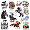 12pcs Horse Stickers Pack for Cowboys, Cowgirls, Riders & Equestrian Lovers  Cute Floral, Cowboy, Racing & Pastel Vinyl Decals for Water Bottle, Laptop, Notebook, Gift for Horse Fans 2 Inches view 1