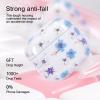 AKABEILA Compatible with Case Apple AirPods Pro 3, Cute Patterns Hard PC Custom Designer Case Clear Shockproof [Front LED Visible] Anti-Fall Full Protector Gardenia view 3