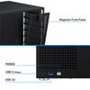 8 Bay NAS Case, MATX/ITX Computer Case, 8x3.5'' HDD+2x2.5'' SSD Drive Bays NAS PC Chassis, Support 170mm ATX PSU, 55mm-Height GPU Cooler, 4 Full-Height PCIe Slot, with 120mm Fan Mounts - Black view 3