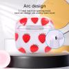 AKABEILA Compatible with Case Apple AirPods Pro 3, Cute Patterns Hard PC Custom Designer Case Clear Shockproof [Front LED Visible] Anti-Fall Full Protector Strawberry view 4