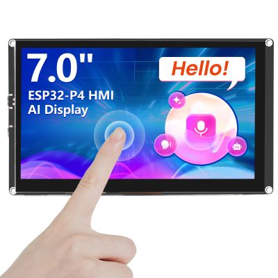 ELECROW ESP32 Display 1024x600, 7 Inch HMI ESP32 IPS Touch Screen, Support AI Speech Interaction, ESP32-P4 Dual-Core Processor, Up to 400MHz, Compatible with Arduino, ESP-IDF, LVGL (Without Camera)