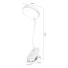 Jwthee Clip on Light, LED Clip Desk Lamp USB Eye Caring Reading Light Dimmable Night lamp for Desk, Bed Headboard and Computers (Rechargeable Plug in Dual Use) view 2