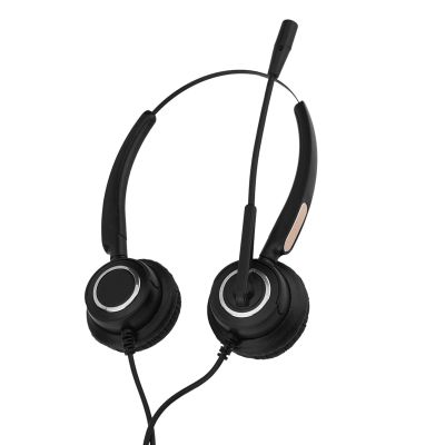 BAFOVY Call Center Headphones USB Headset with Microphone Noise Cancelling, Comfortable 180 Earmuff for Computer Telephone, Adjustable Volume & Mute Function, Lightweight Long