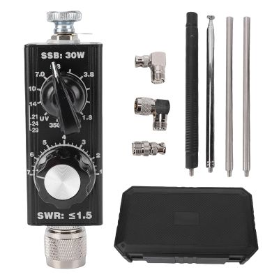 Wisoqu QRP Shortwave Antenna, 30W Portable UHF VHF Full Band Tuned Antenna, 1.8MHz-30MHz, Reduce Interference, Fast Set Up to Transmit Recept