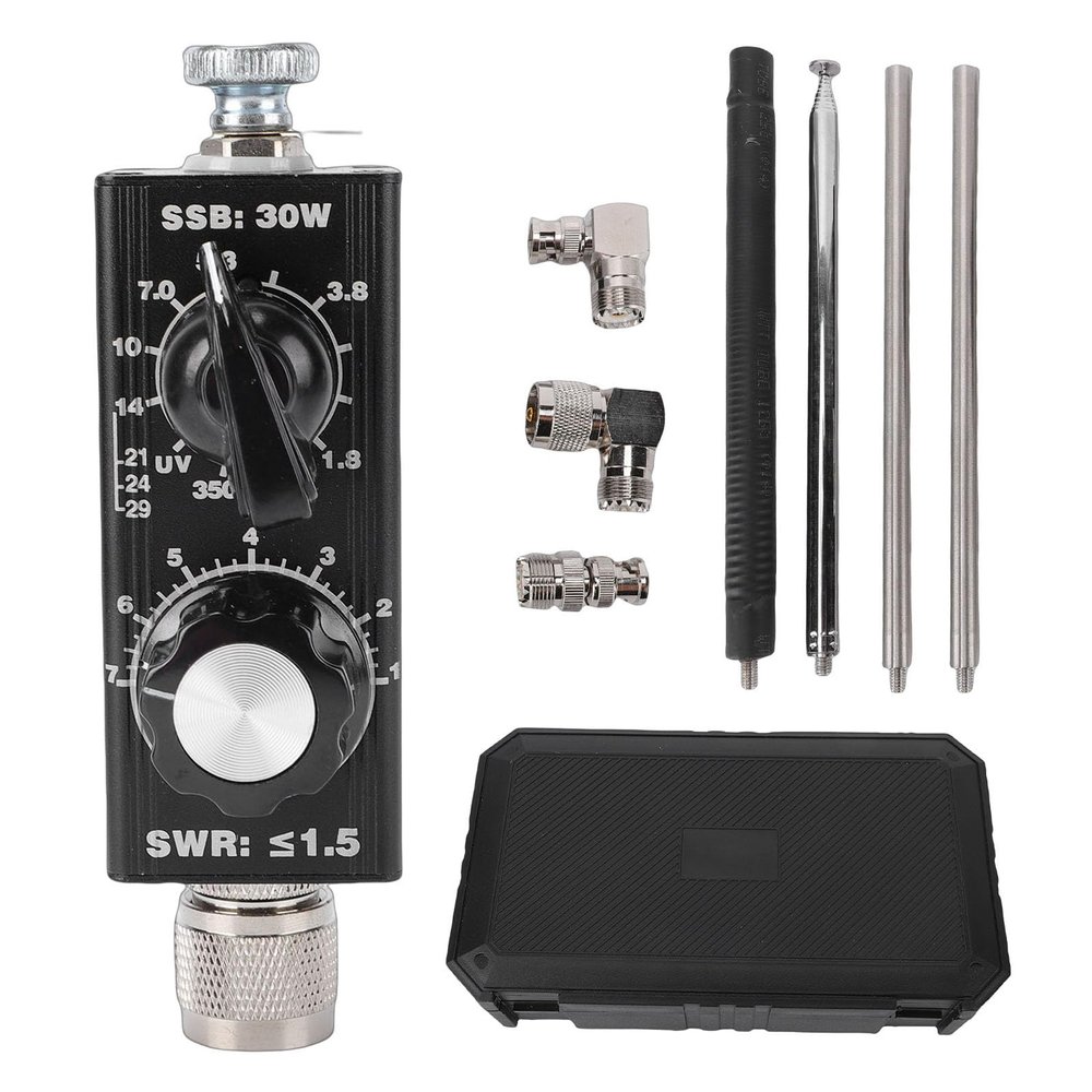 Wisoqu QRP Shortwave Antenna, 30W Portable UHF VHF Full Band Tuned Antenna, 1.8MHz-30MHz, Reduce Interference, Fast Set Up to Transmit Recept