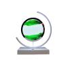 Cordore 3D Moving Sand Art Desk Lamp 3D Moving Sand Art Rotating Hourglass Decoration Creative Art Creative Sea Glass Quicksand Painting Night Light (Green White, Plug-in Style) view 1