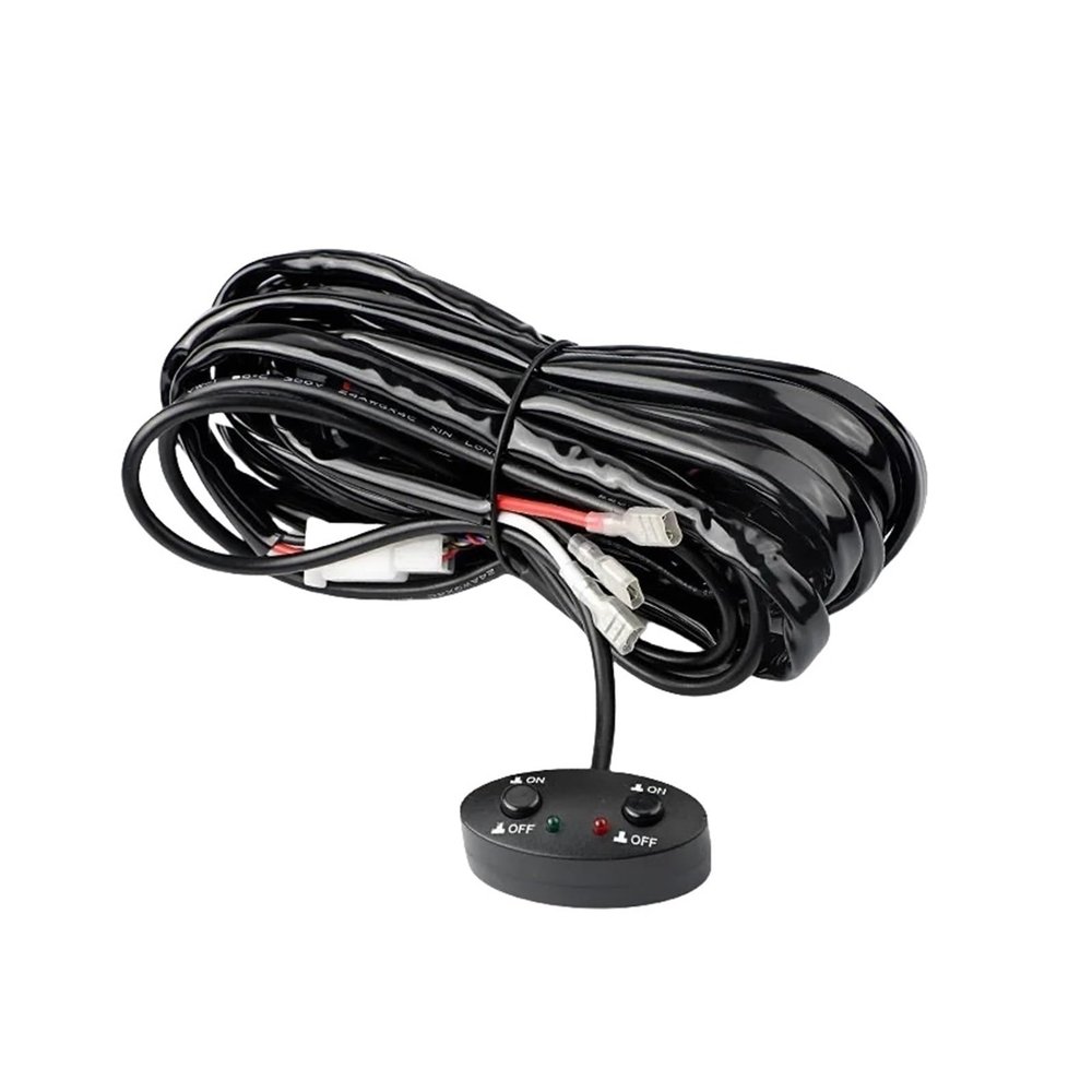 3 Pin LED Light Bar Wiring Harness 3 Lead Wiring Harness With 12V 40A Relay Control One Light Compatible With Led Work Lamp Different Modes