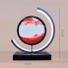 Cordore 3D Moving Sand Art Desk Lamp 3D Moving Sand Art Rotating Hourglass Decoration Creative Art Creative Sea Glass Quicksand Painting Night Light (red Black, Plug-in Style) view 2