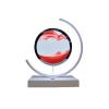 Cordore 3D Moving Sand Art Desk Lamp 3D Moving Sand Art Rotating Hourglass Decoration Creative Art Creative Sea Glass Quicksand Painting Night Light (red White, Touch Style) view 1