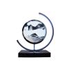 Cordore 3D Moving Sand Art Desk Lamp 3D Moving Sand Art Rotating Hourglass Decoration Creative Art Creative Sea Glass Quicksand Painting Night Light (Black, Plug-in Style) view 1