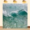 10X7ft Fabric Ocean Waves Backdrop Big Surf Wave Fun Water Sport Azure Blue Sea Photography Background Sunny Summer Kids Party Home Wall Decor view 1