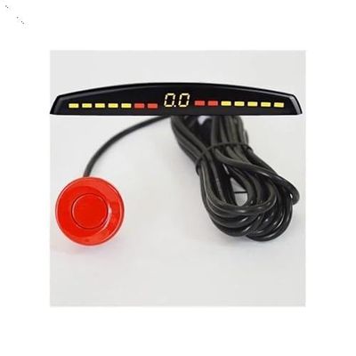 Car Parking Sensor Display Reverse Backup Sensors System Car Parking Radar Detector System with 4 Sensors Accessories(Color:White)(Red)