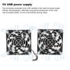 BAFOVY USB Power Cooling Fan, Router Cooling Fan USB Powered Dual for RTAC68U AC86U EX6200 AC15 with ABS Material 45cm Cable Removable Sticker view 2