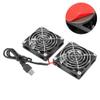 BAFOVY USB Power Cooling Fan, Router Cooling Fan USB Powered Dual for RTAC68U AC86U EX6200 AC15 with ABS Material 45cm Cable Removable Sticker view 3