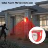 WALFRONT Solar Motion Detector Alarm Outdoor Motion Sensor Alarm Warning Lights with 129dB Sound Solar Power Strobe Light Security for Home Farm Barn Warehouse view 2