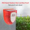 WALFRONT Solar Motion Detector Alarm Outdoor Motion Sensor Alarm Warning Lights with 129dB Sound Solar Power Strobe Light Security for Home Farm Barn Warehouse view 4