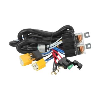 2 Headlight Relay Wiring Harness H4 Headlamp Light Bulb Ceramic Socket Plugs Set Compatible with Car Auto Headlight(24V a)