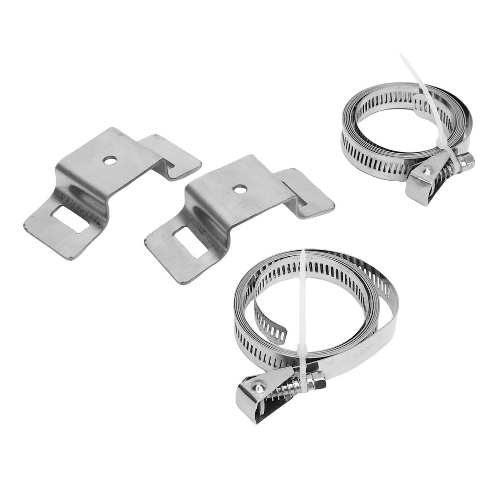 BAFOVY Sign Mounting Brackets, Stainless Steel Pole Mounting Kits Adjustable Post Brackets for 4-15in Poles with Hardware for Street Signs Cameras Water Heaters