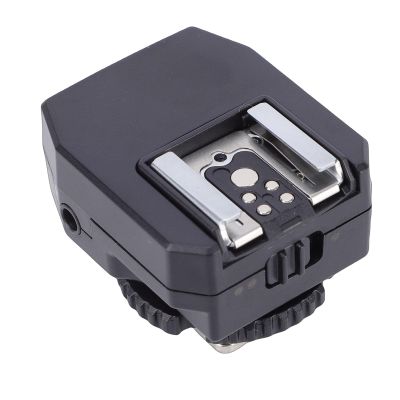 Xiuganpo Camera Flash Hot Shoe Adapter with Extra Flash Connections, Built in 3.5mm Socket and PC Sync Port, Height Increasing Function, Suitable for Studio and Outdoor Photography