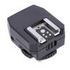 Xiuganpo Camera Flash Hot Shoe Adapter with Extra Flash Connections, Built in 3.5mm Socket and PC Sync Port, Height Increasing Function, Suitable for Studio and Outdoor Photography view 1