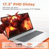 HP 17 Inch Laptop for Business, AMD Ryzen 5 7430U(Up to 4.3GHz), 17.3" FHD Anti-Glare IPS Display, 16 GB RAM, 512 GB SSD, Copilot AI, BT 5.4, Wi-Fi 6, Windows 11 Pro, REDRAGON Mouse & Accessories view 3
