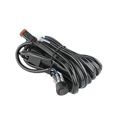 2 Pin Deutsch DT Series Connector Plug Wiring Harness 12V 40A Relay Compatible With Truck Work Lamp/LED Head Light Bar Cable Remote Switch(1set Harness Kit)