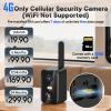4G LTE Cellular Security Camera Wireless, Security Camera No WiFi Needed SIM Card & Memory Card Included, 2K Live Feed, Color Night Vision, Motion Detection, 2-way Talk, Indoor Outdoor Solar Camera view 2