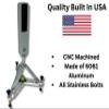 HIHR Leveling Stand Compatible with Rapsodo MLM2Pro  CNC Machined Precision Aluminum Stand - Golf Launch Monitor Accessory (Leveling Stand Only) view 2