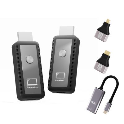 GOTOTOP Wireless HD Extender Kit, 4K 8K 60Hz Video Streaming 30m Transmitter Receiver for for Conferences Entertainment Projection VR Display
