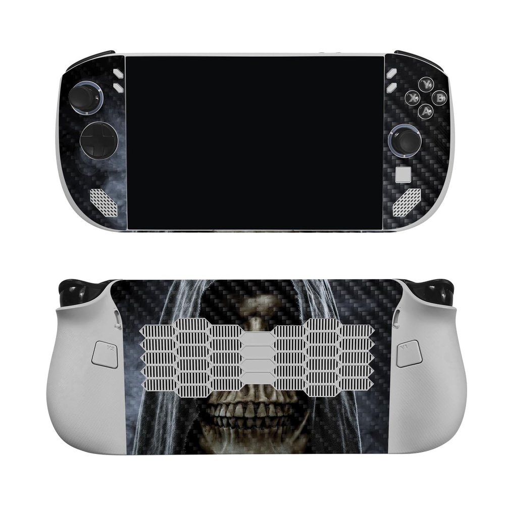 Carbon Fiber Gaming Skin Compatible with Lenovo Legion Go S (2025) - Reaper Skull - Premium 3M Vinyl Protective Wrap Decal Cover - Easy to Apply | Crafted in The USA by MightySkins