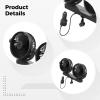 byepica 12V Cooling Fan with Twin Heads, Car Fan with 3 Speed Options, 360 Rotating USB Powered Fan for Trucks and Excavators view 4