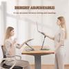 360 Rotatable Aluminum Laptop Stand  Adjustable Height & Angle Ergonomic Notebook Holder, Foldable Portable Riser with Anti-Slip Base & Heat Dissipation for 1017.3" Laptops(Silver) view 2