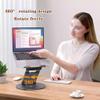 360 Rotatable Aluminum Laptop Stand  Adjustable Height & Angle Ergonomic Notebook Holder, Foldable Portable Riser with Anti-Slip Base & Heat Dissipation for 1017.3" Laptops(Silver) view 3