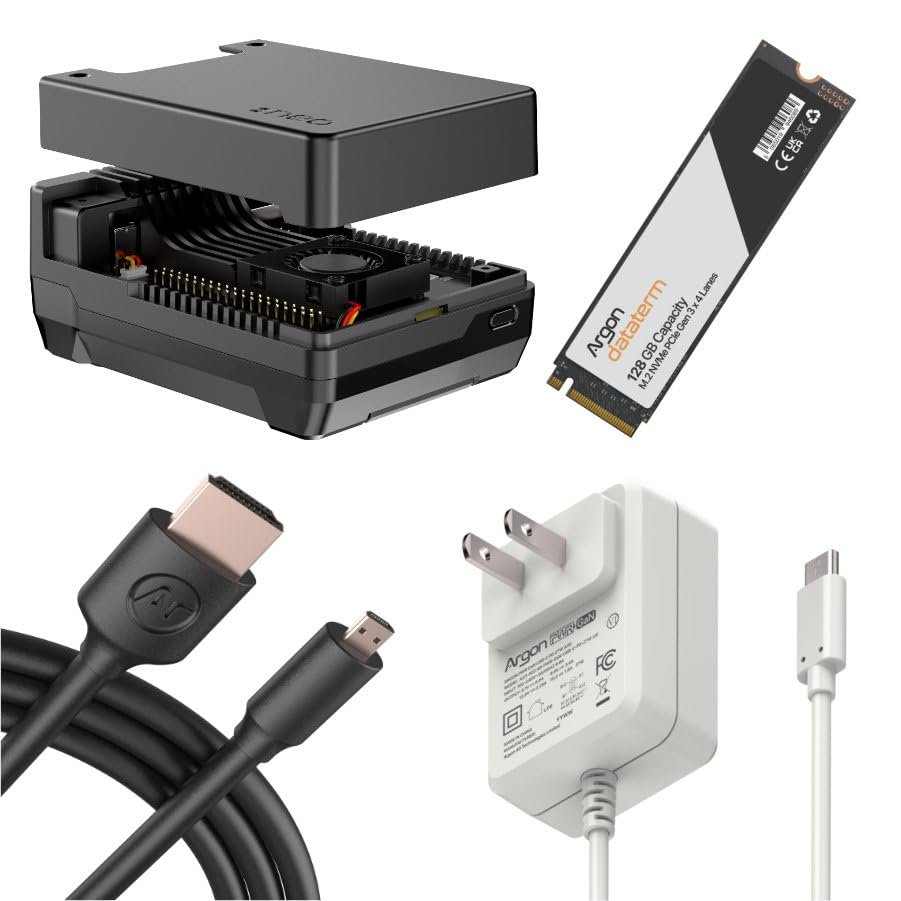 Argon NEO 5 M.2 NVME Case Kit for Raspberry Pi 5 (128GB)