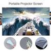 100/120 16:9 Fabric Cloth Screen High Brightness Reflective Projector 3D Foldable view 3