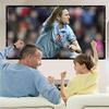 4:3 Foldable No Crease Soft Projector Screen Holes Hanging Portable Home Movie Meeting view 2